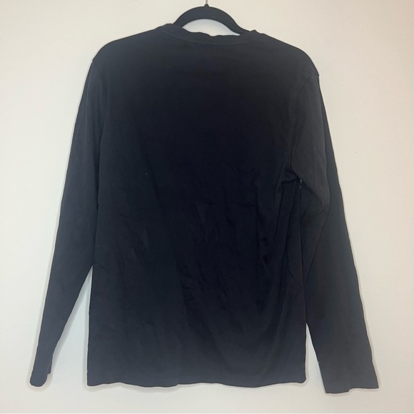 BANANA REPUBLIC FACTORY Luxe Touch Performance Black Crewneck Longsleeve Tshirt - Picture 4 of 5